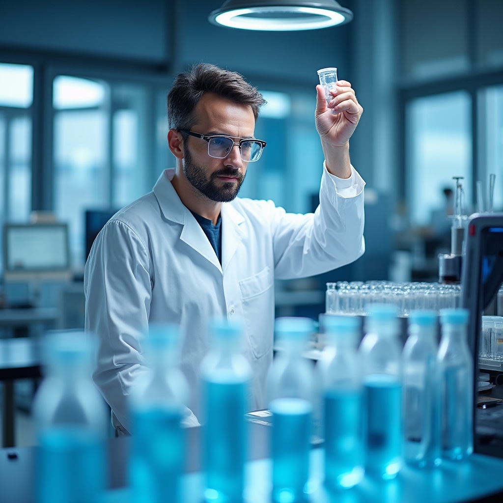 Analisi di campioni d'acqua in laboratorio ambientale